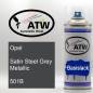 Preview: Opel, Satin Steel Grey Metallic, 501B: 400ml Sprühdose, von ATW Autoteile West.